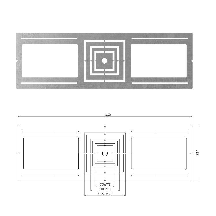 3/4/6 Inch Metal Plates Square