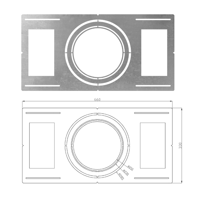 3/4/6 Inch Metal Plates Round