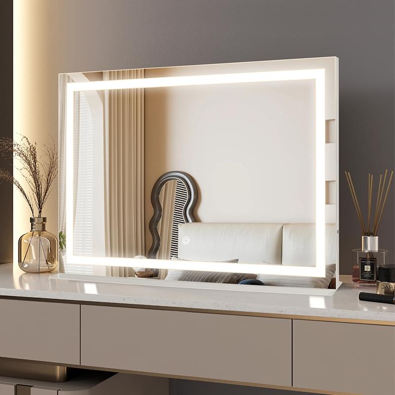 Ultra-Thin 4cm LED Light Up Vanity Makeup Mirror for Desk