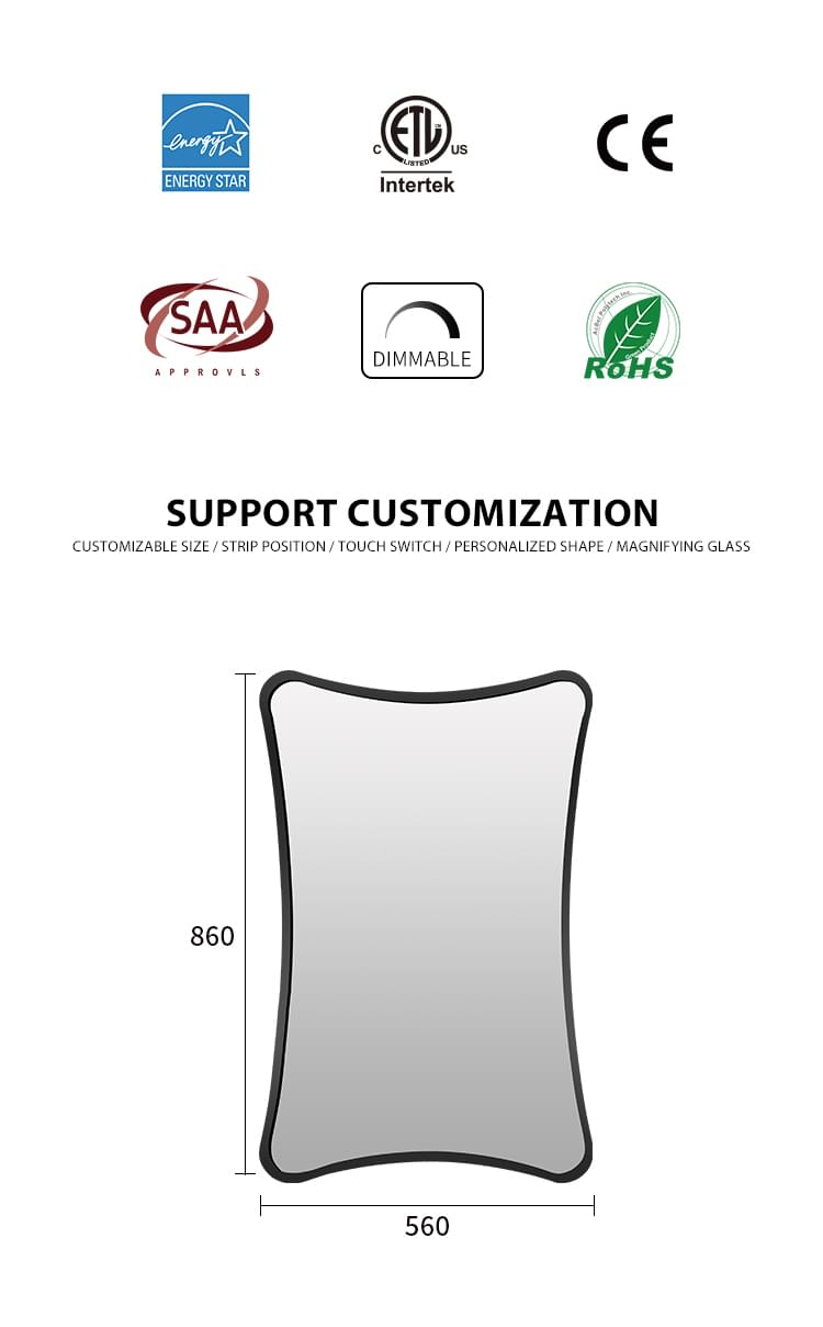 Artistic Aluminum Frame Mirror Artistic Aluminum Frame Mirror