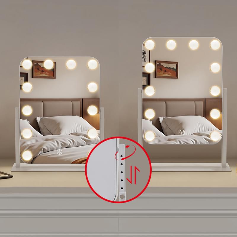 LED Hollywood Vanity Mirror with Adjustable Height