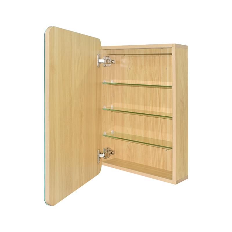 LED Lighted Bathroom Medicine Mirror Cabinet with Adjustable Glass Shelves