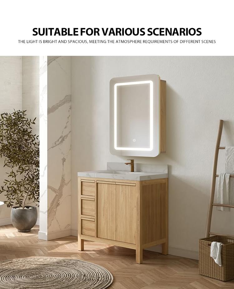 Dimmable lighted medicine cabinet mirror