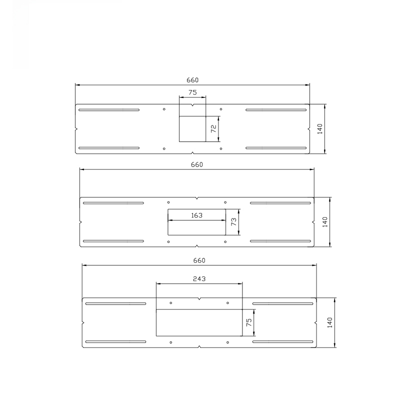 LED Light Fixture Galvanized Steel Mounting Bracket Plates
