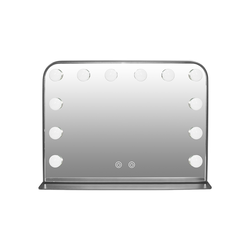 Hollywood Vanity Mirror with 12 LED Bulbs & Surrounding Light Strip