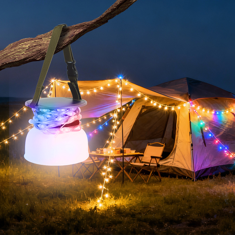 2-in-1 Portable Waterproof Camping Light for Outdoor Hiking Tent and Garden Decor