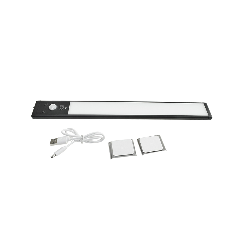 Rechargeable Motion Sensor Under Cabinet Light Bar with Battery Display