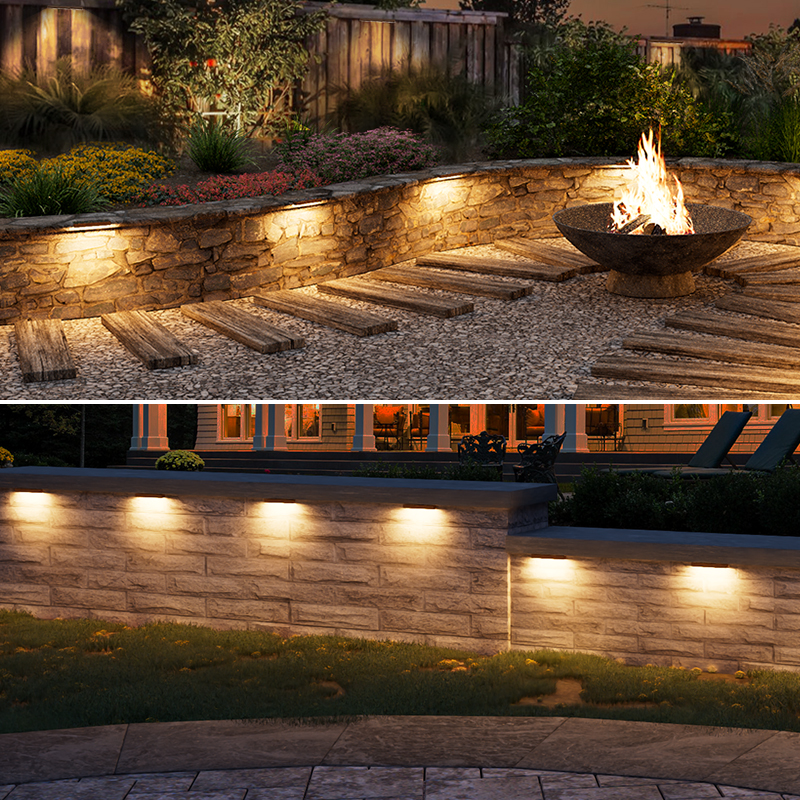 15W 5CCT Dimmable LED Hardscape Lighting Linear Outdoor Wall Washer for Retaining Walls