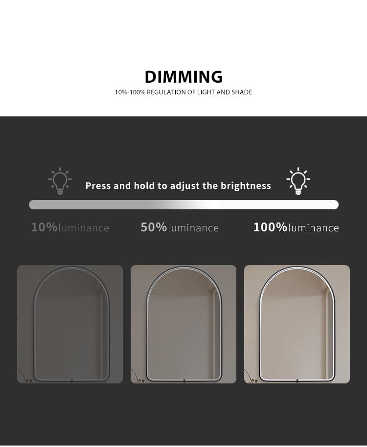 Arched LED Bathroom Mirror