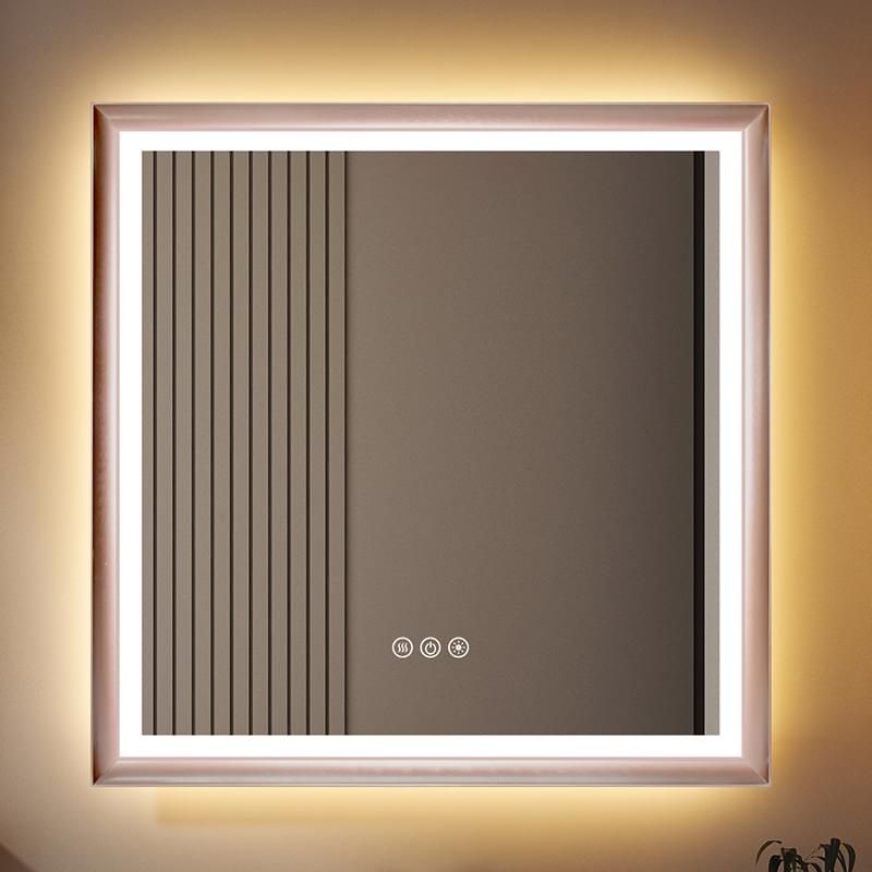 LED Bathroom Vanity Mirror | Dual Front & Side Lit Mirror Bathroom with Anti-Fog Function