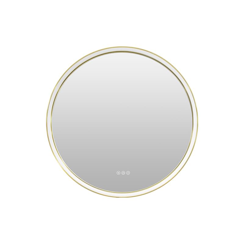 Soft Light Round Led Bathroom Mirror | Gold Frame, Anti-Fog