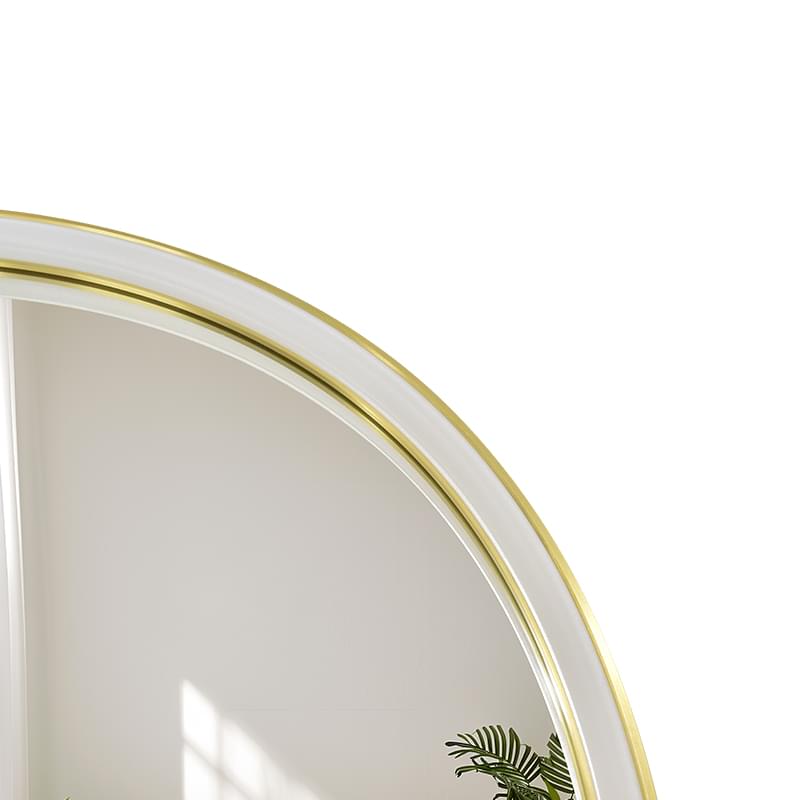 Soft Light Round Led Bathroom Mirror | Gold Frame, Anti-Fog