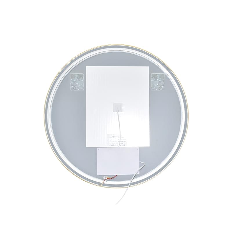 Soft Light Round Led Bathroom Mirror | Gold Frame, Anti-Fog