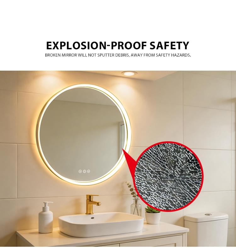 round led mirror bathroom