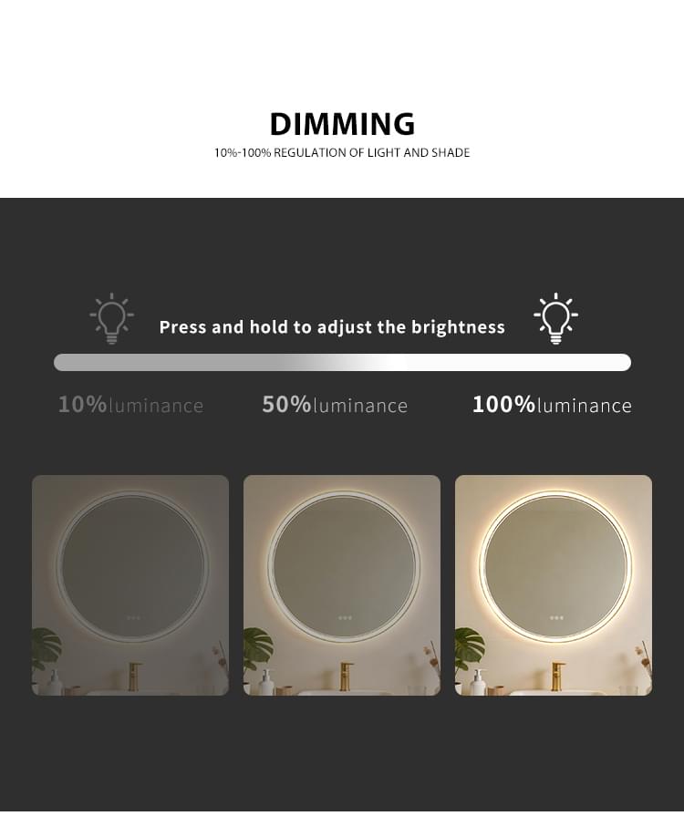 round led mirror bathroom