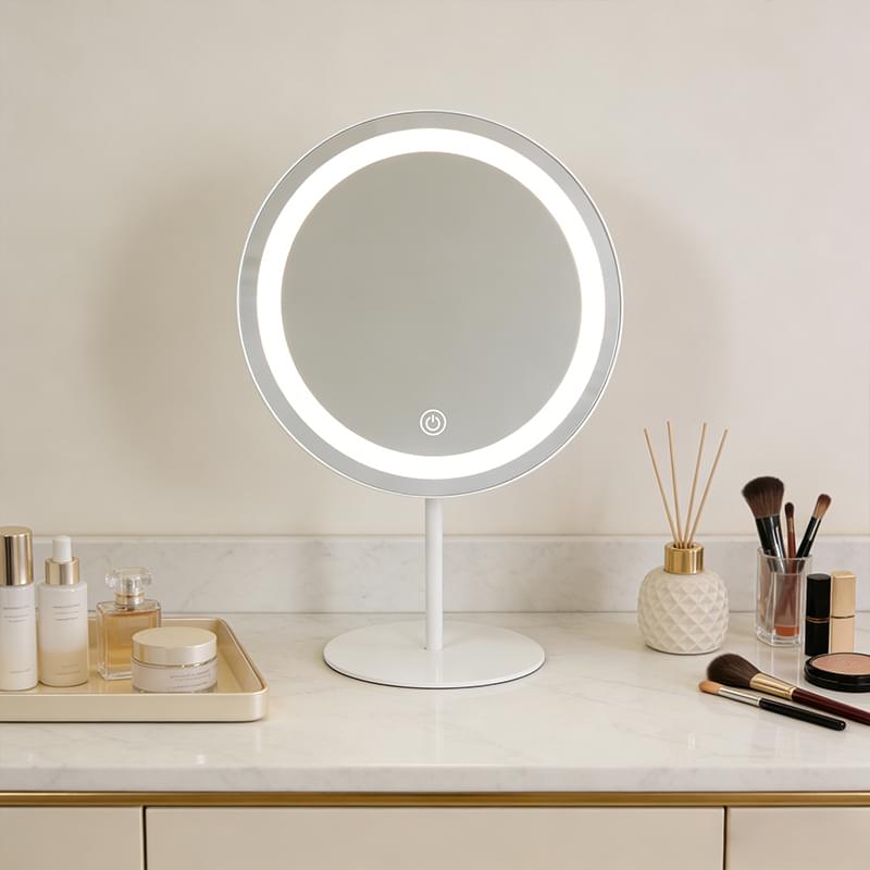Adjustable Height Makeup Vanity Mirror with Lights