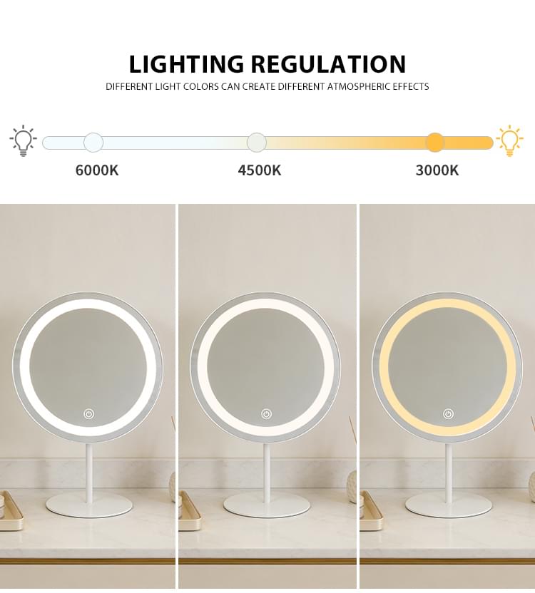 makeup vanity with led mirror