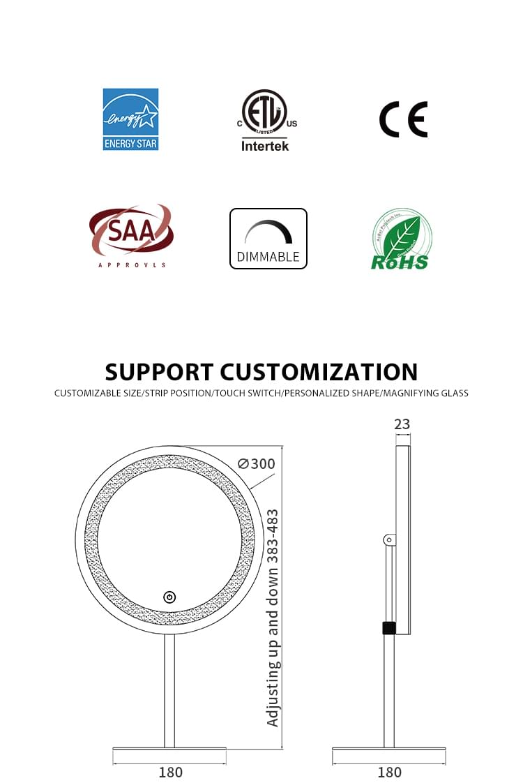 makeup vanity with led mirror