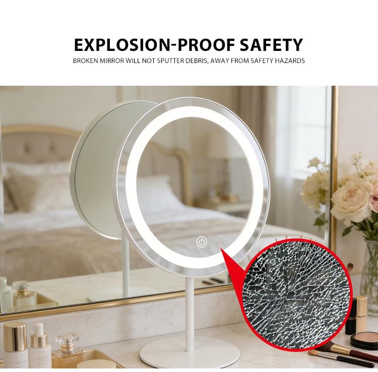 makeup vanity with led mirror