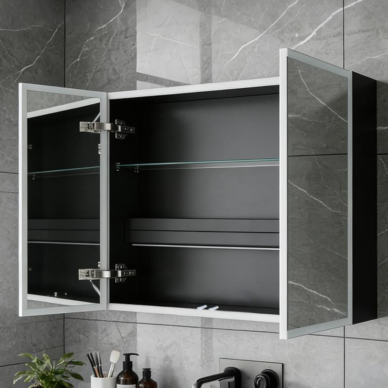 LED Bathroom Medicine Cabinet with Infrared Sensor & Internal Storage