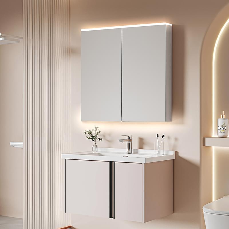 Wooden LED Mirror Cabinet | Infrared Sensor | Up/Down Illumination