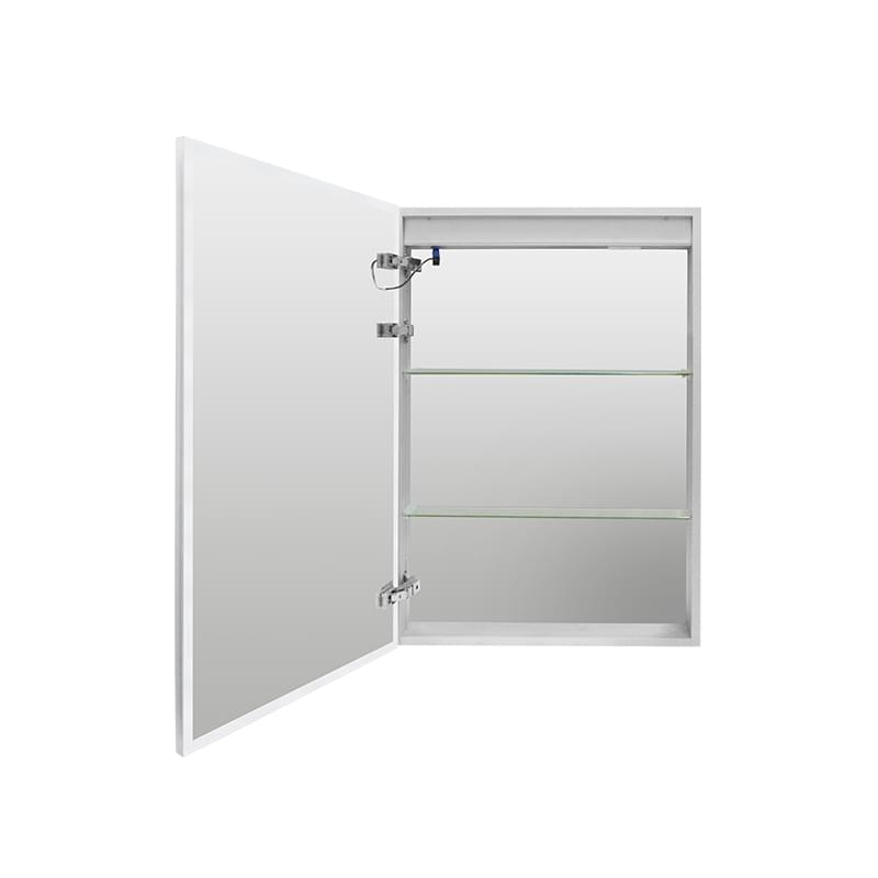 Recessed or Surface Mount LED Mirror Cabinet | Built-in Plug Socket