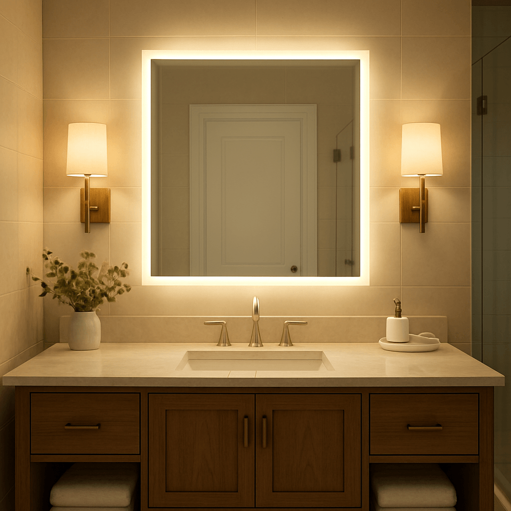 LED bathroom mirrors