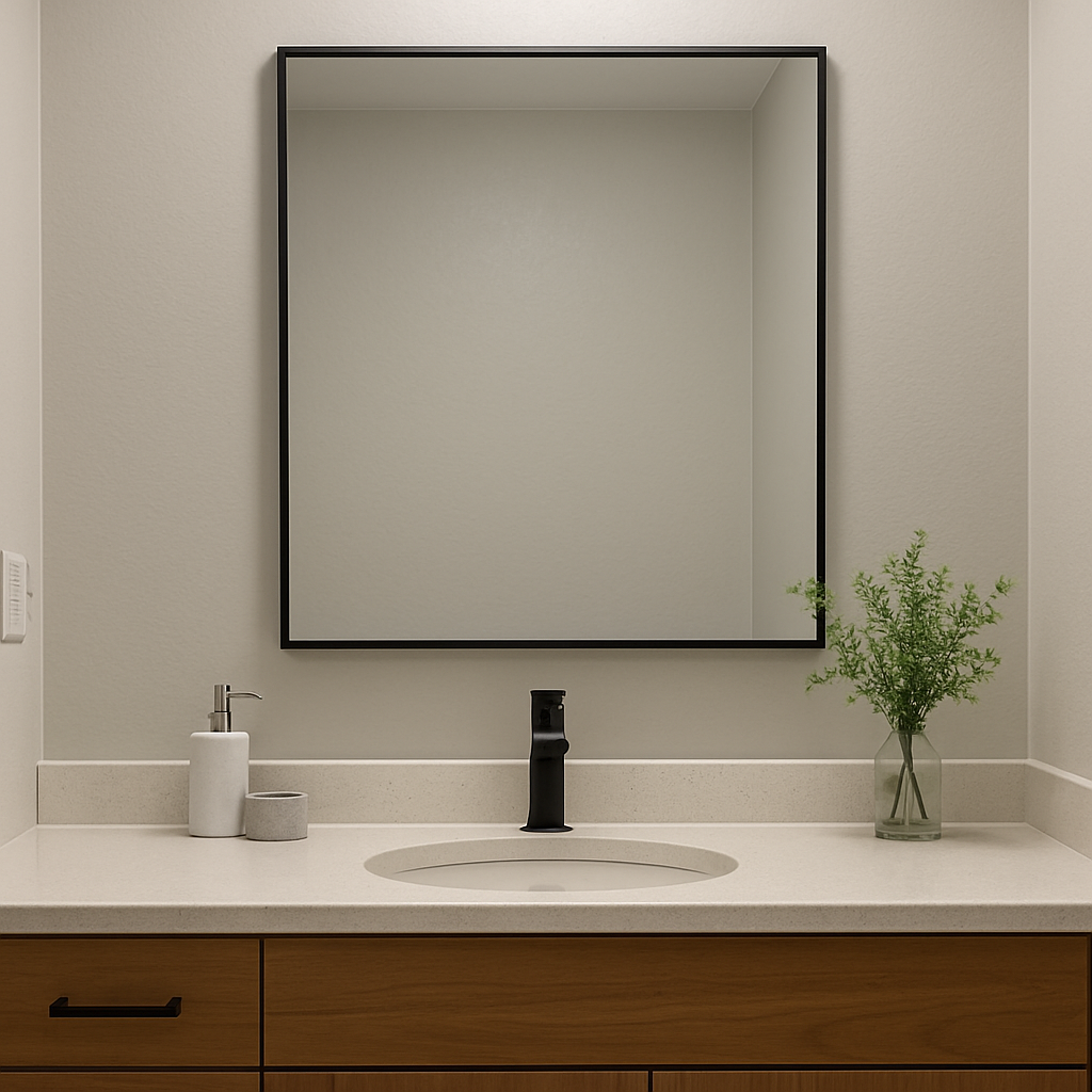 what size mirror for vanity
