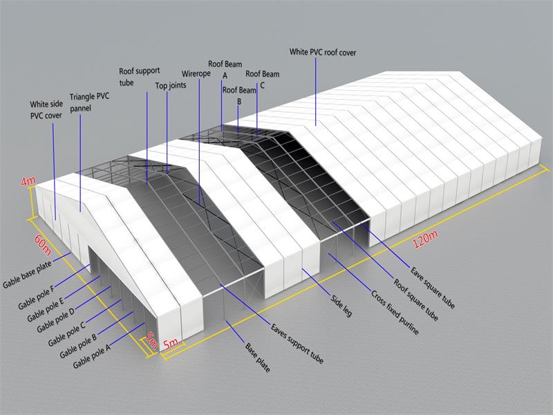 A shaped tent exhibition