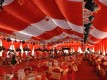 Tente de chapiteau à thème rouge Tente de mariage