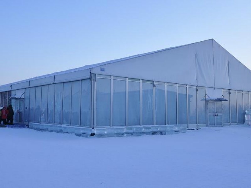 Glass wall Marquee tent Ski resort exhibition