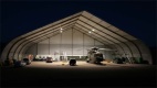 Tente de hangar courbe