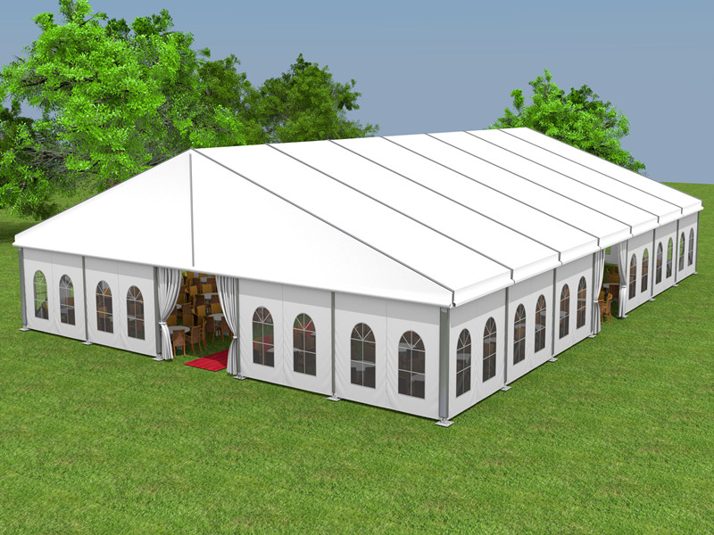 Clear sidewall fabric tent