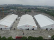 Huge marquee tent for art exhibition