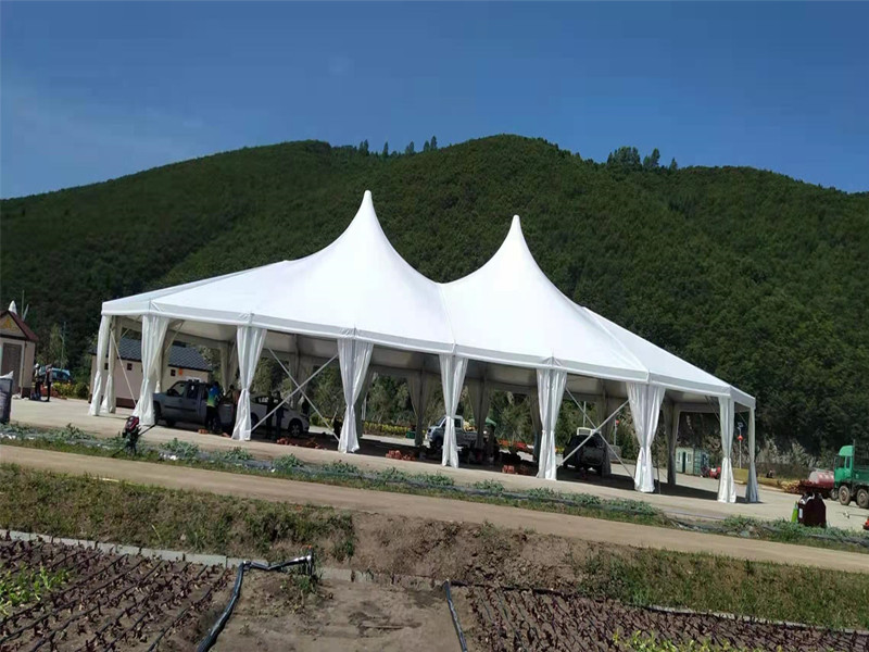 Customized new style mixed high peak marquee tent
