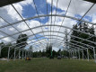 Outdoor curved exhibition tent