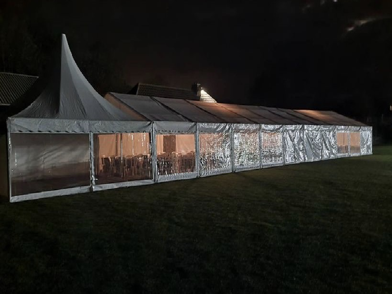 Outdoor lawn combination tent-marquee