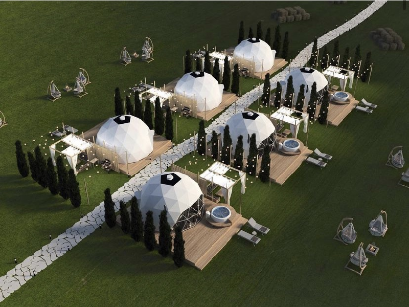 Отличный отель для безумного отдыха - палатка с куполом.