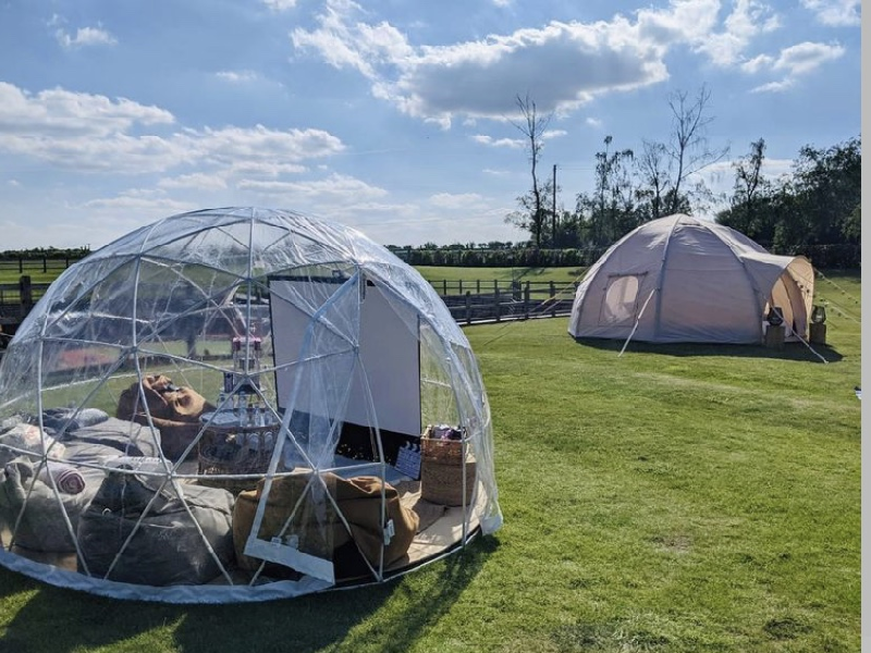 Transparent shop dome tent