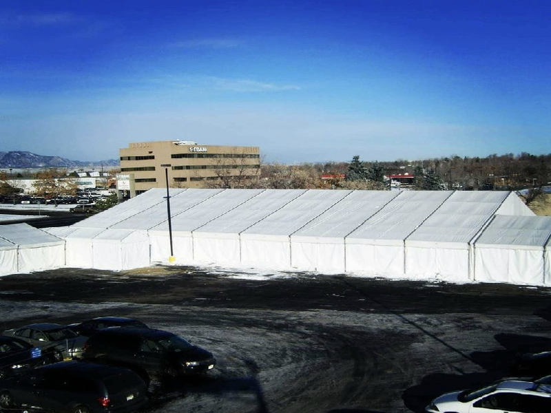 Industrial warehouse A-shaped tent