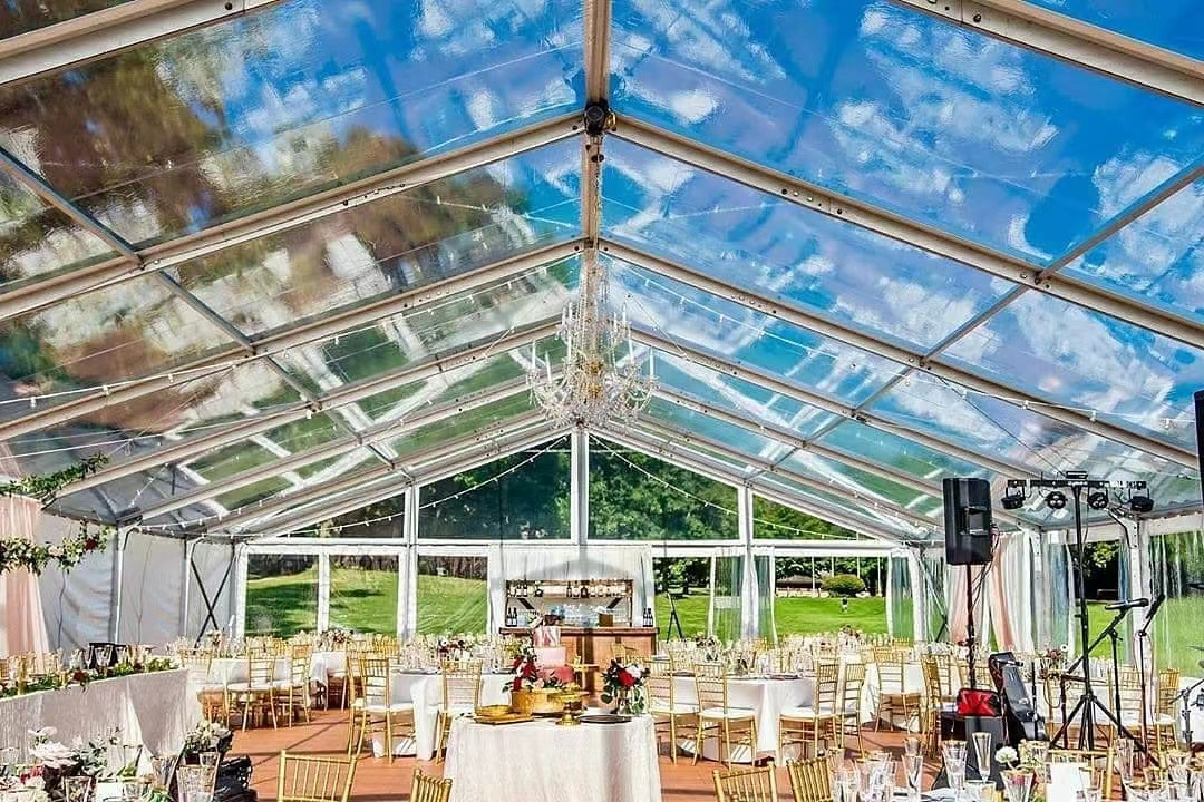 marquee tent wedding party