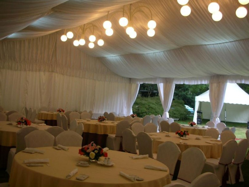 party tent draping