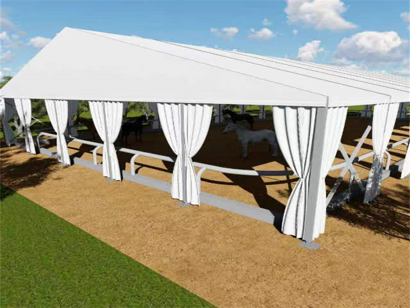 Carpa estable de granja de caballos con marco de aluminio