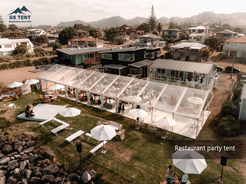 tendas transparentes para festas em restaurantes
