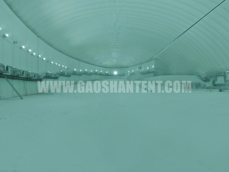 Air dome indoor ski areas