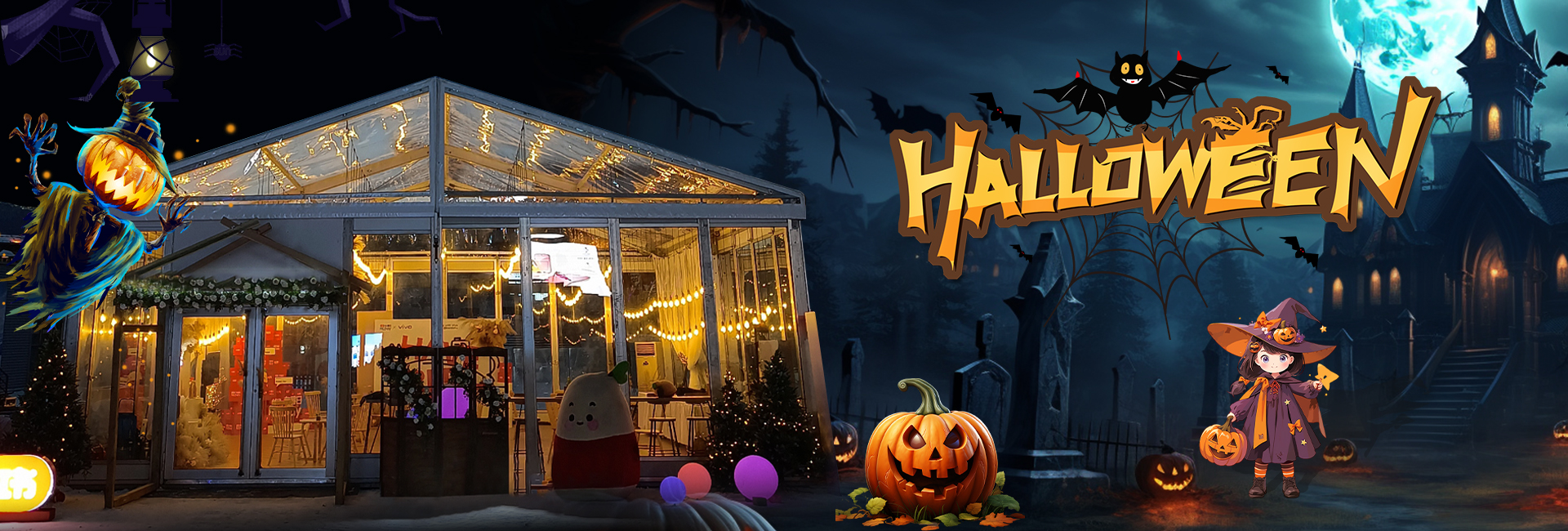 Halloween themed tent