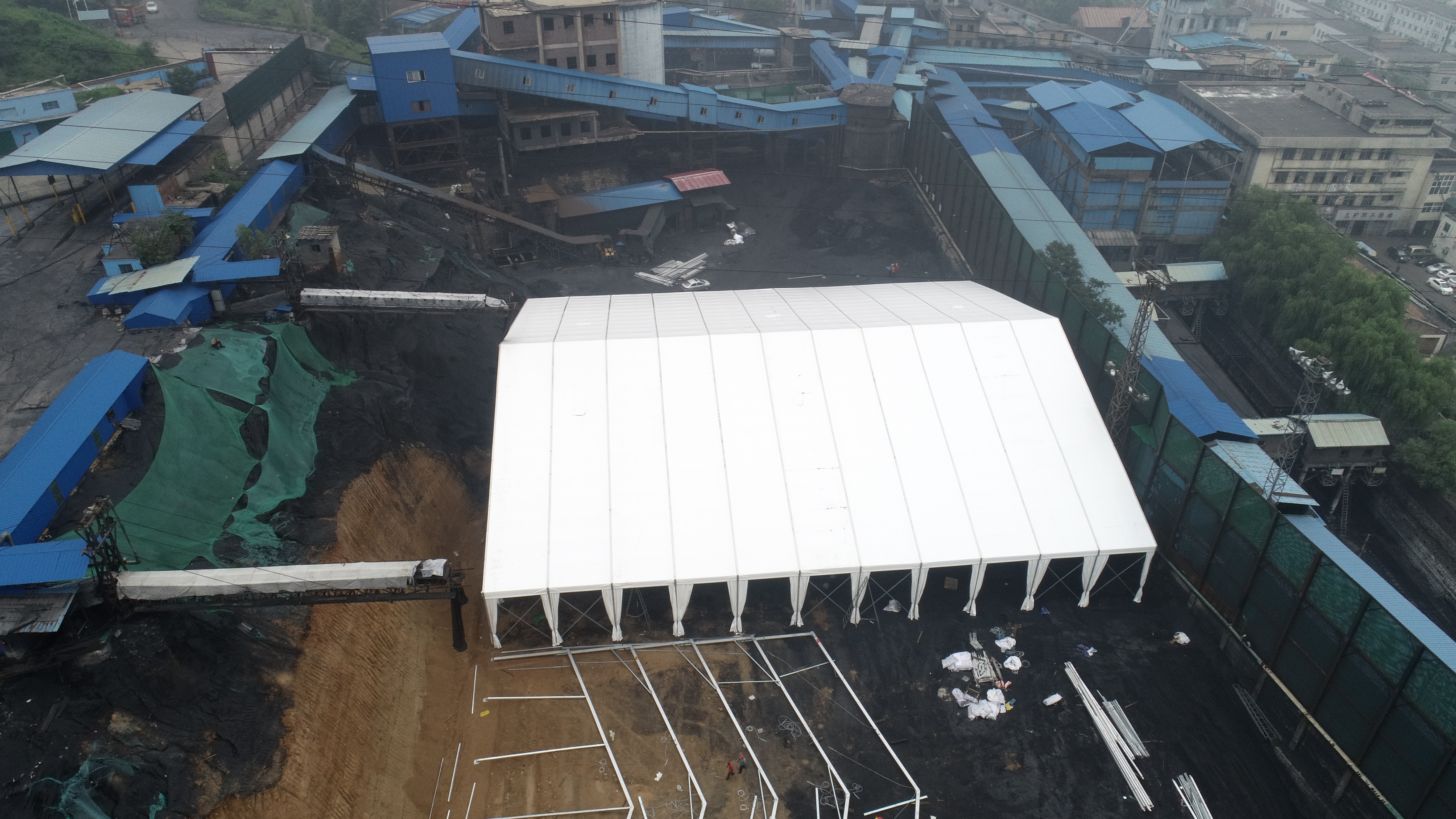 Tentes de mine de charbon Shanxi Yangquan : une histoire de réussite de TENTE GAOSHAN