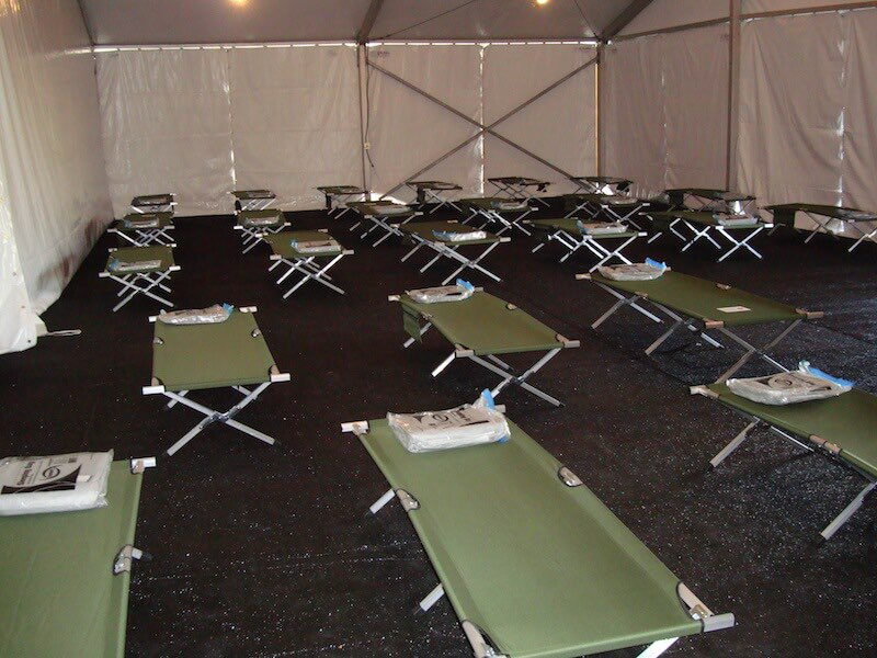 disaster relief tent