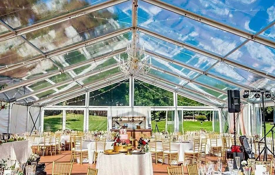 marquee tent wedding party