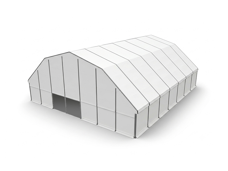 Tenda para eventos com teto poligonal e vão livre de 80 m.